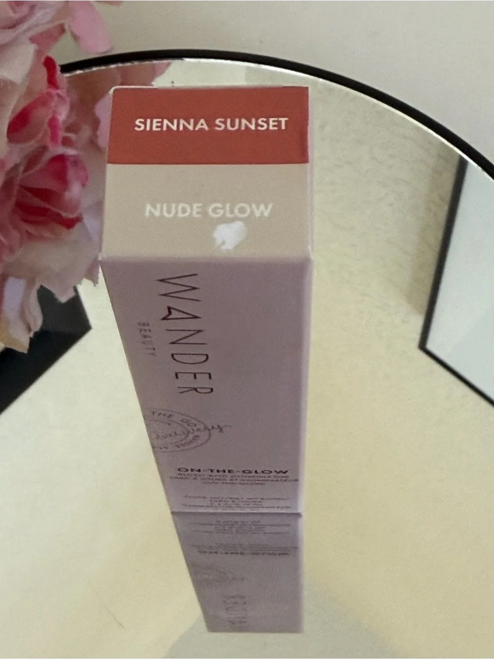 Wander Beauty On-The-Glow Stick Blush & Illuminator Sienna Sunset Nude Glow NIB